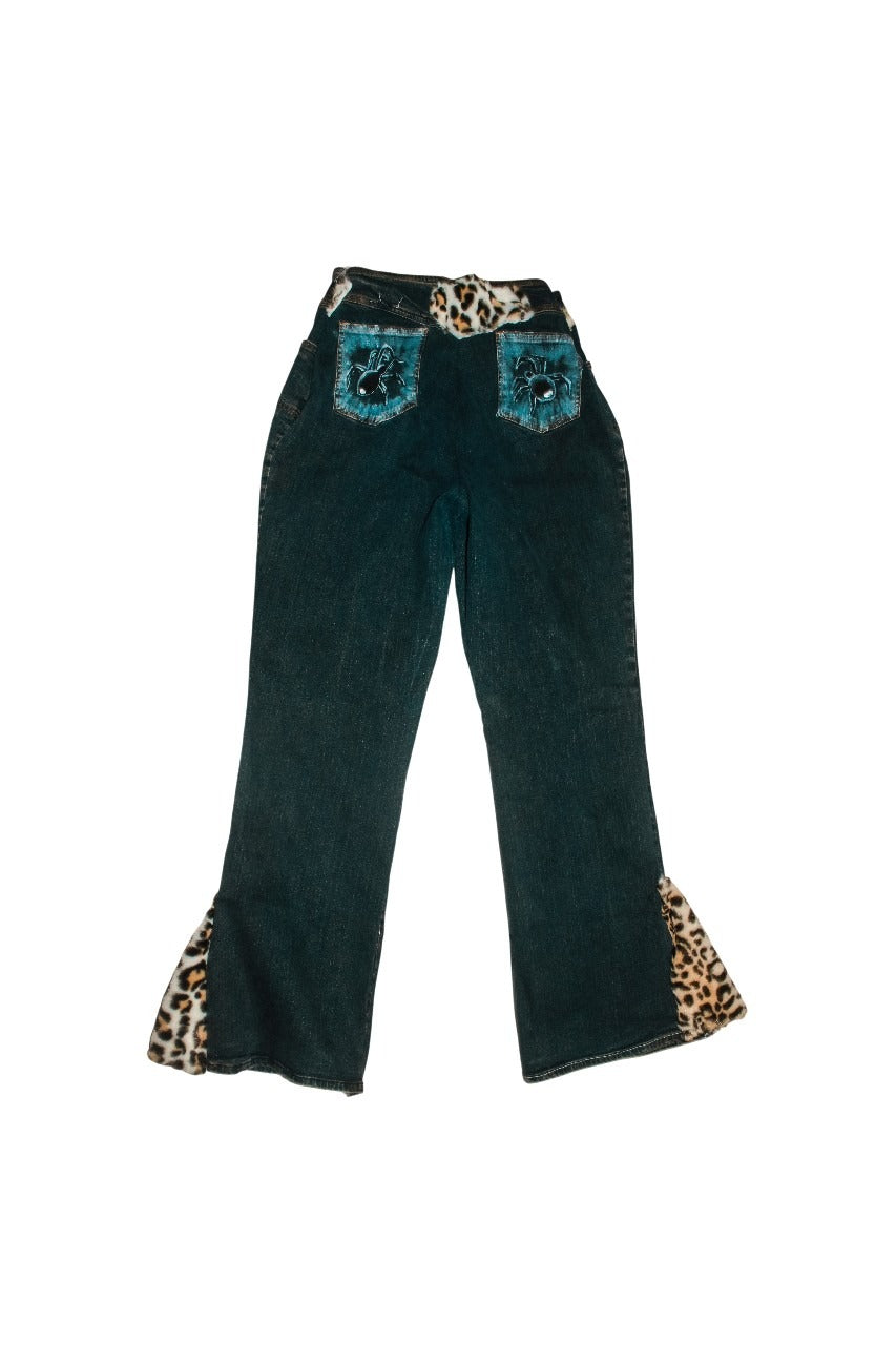 Leopard Dirty Wash Flare