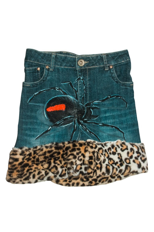 S25 Black widow Leopard skirt