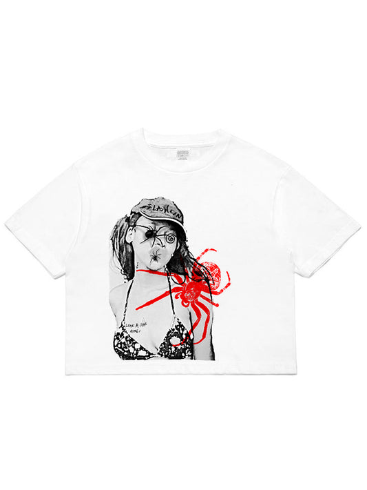 Heaven's static "crop Tee"